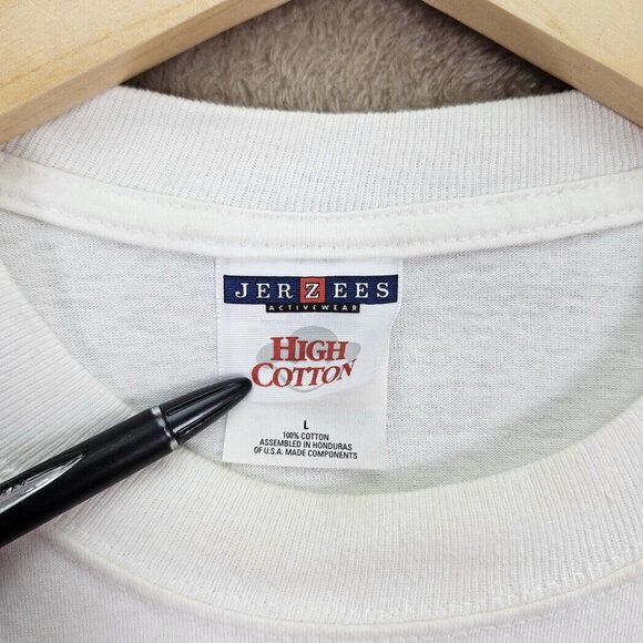 Jerzees Mardi Gras 2000 New Orleans T-Shirt Men's Size L White Graphic Print - Picture 2 of 10